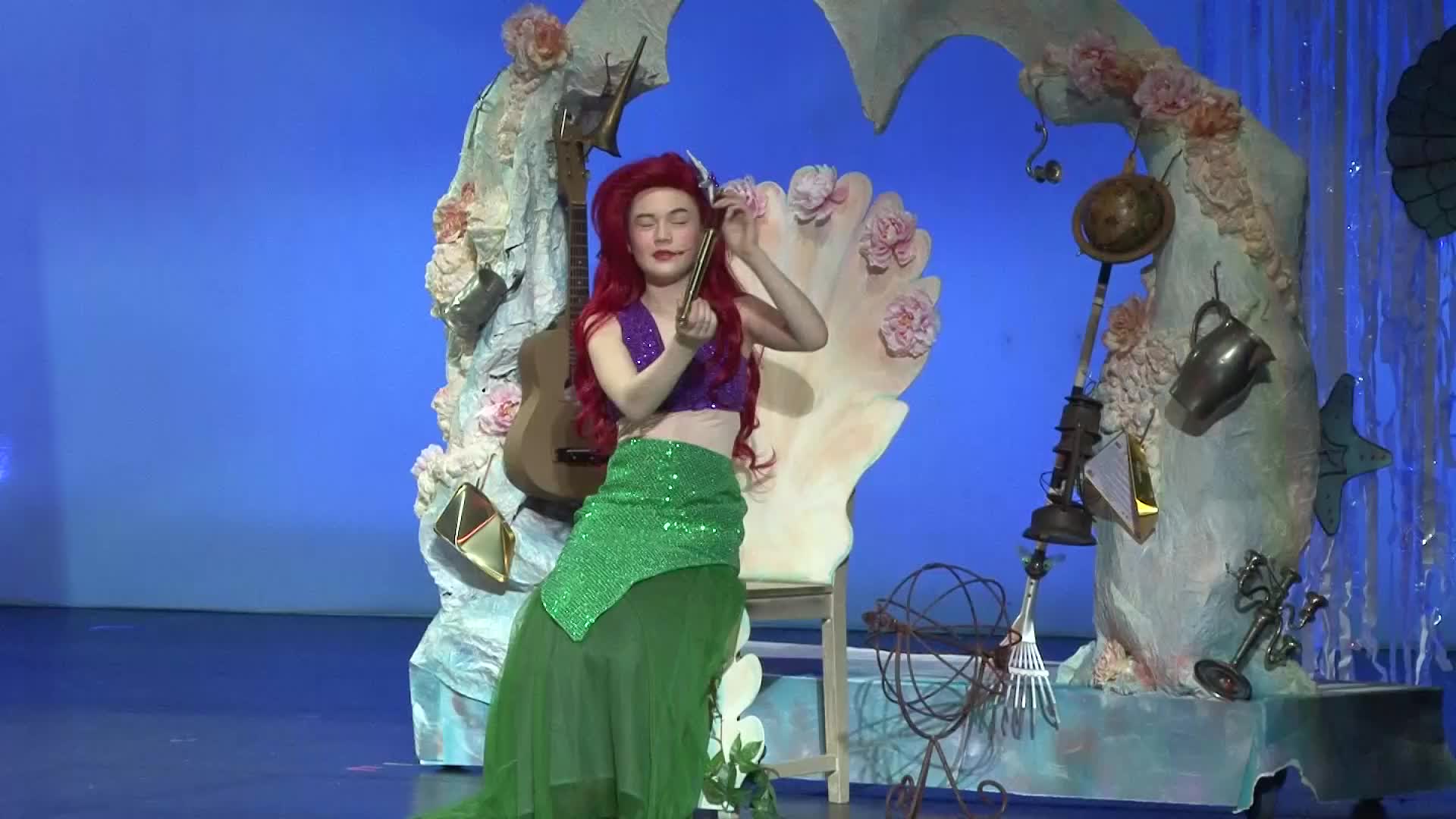 Where King Triton destroys the grotto